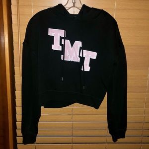 The Morning Toast Sorority Letter Crop Hoodie